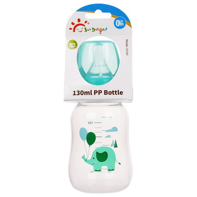 Бутылка зеленого младенца 5oz 130ml стандартного PP питаясь