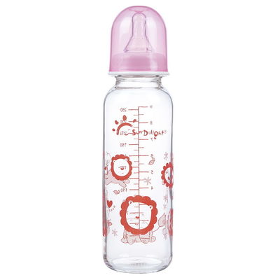 Бутылки теплостойкого стандартного младенца шеи 9oz 250ml стеклянного питаясь