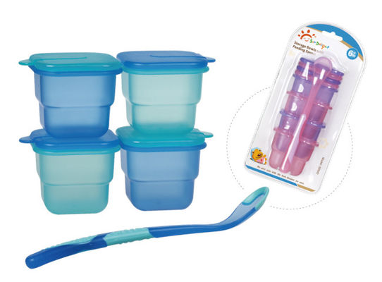 Контейнеры замораживателя хранения детского питания BPA свободные воздухонепроницаемые пластиковые