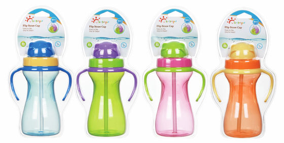 Не разлейте чашку соломы BPA свободным 9oz 290ml утяжеленную младенцем
