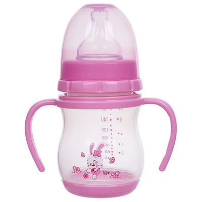 Младенца PP 6oz ручки шеи BPA бутылка СВОБОДНОГО широкого двойного питаясь