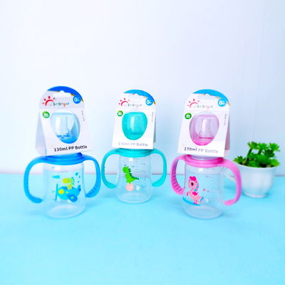 5 унций 130 мл стандартная бутылка для кормления ребенка с двойной ручкой PP