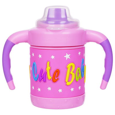 Не разлейте BPA свободное Multicolo 6 месяцев чашка Sippy младенца 6 унций